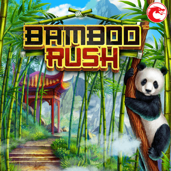 A serene Asian-inspired slot game set in a lush bamboo forest, featuring adorable pandas, golden lucky symbols, and the tranquil sounds of nature, offering players a zen-like gaming experience with the potential for rushes of winning combinations.